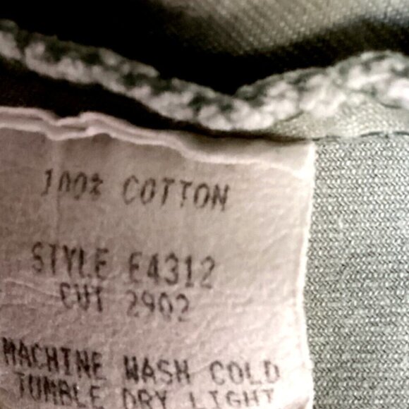 VTG Karen Alexander Cotton Button Down Shirt Dress Sz 10 Light Green Midi #76S - Picture 8 of 8